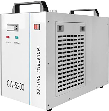 Industrieller Wasserkühler CW-5200 CO2 Laser Rohrkühler 6L Wasserkühler zum Kühlen von CO2-Glaslaserröhre 220 V 10 L/Min