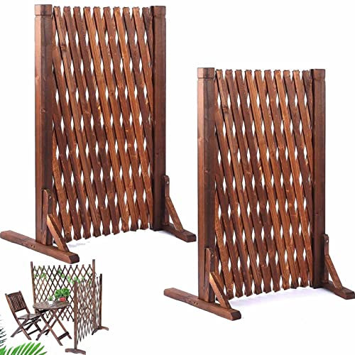 2PCS Sichtschutz Zaun Mobiler Garten Zaun - Erweiterbarer Kletterpflanzer Für Den Außenbereich, Dekorativer Sichtschutzzaun Für Den Innenbereich, Hölzerner Haustierzaun (Size : 160 * 120cm)