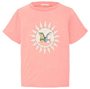 TOM TAILOR Jungen 1036200 Kinder T-Shirt mit Print, 31670-Soft Neon Pink, 92/98