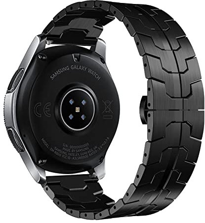 Correa de 22 mm compatible con Samsung Galaxy Watch 3 45 mm/Galaxy Watch 46 mm/Huawei Watch GT2 46 mm, metal de acero inoxidable de repuesto para hombre y mujer para Samsung Gear S3 Frontier