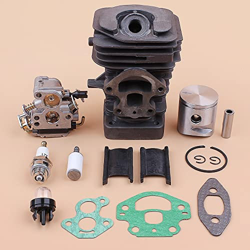 ABZEKH Kit de Motor de Junta de carburador de pistón de Cilindro de 39mm for Husqvarna 236 240 235 236e 240e Piezas de Repuesto de Motor de Motosierra 545050417 actuación