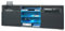 Vladon TV-Board Granada, Lowboard mit 2 Türen und 6 offenen Fächern, Korpus Anthrazit matt, Fronten in Schwarz matt mit RGB LED-Beleuchtung (146 x 54 x 35 cm)