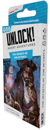 Space Cowboys Age 10+ | Unlock! Short 6 - The Secrets of the Octopus | Card Game | Ages 10+ | 1-6 Players | 30 Minutes Playing Time