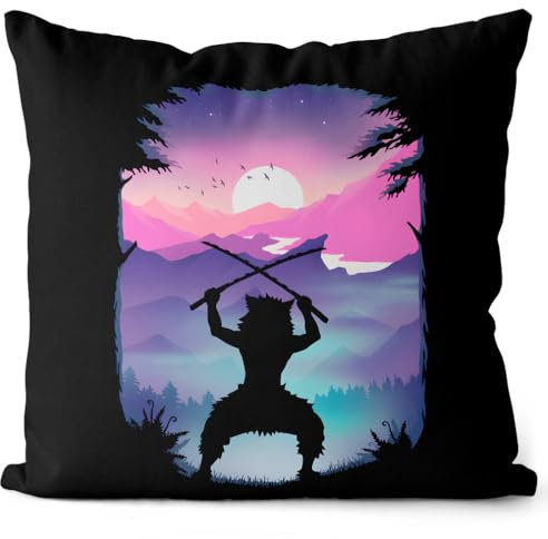 style3 Inosuke Sunset Kissen mit Füllung 40cm Baumwolle Demon Anime Japan Manga