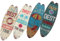 TOPBATHY 4 Stück Surfbrett-Holzschild Surfbrett-Willkommensschild Sommer-Surfbrett Tropische Wanddekoration Holzschild Küstenwandtafeln Hawaii-Hängedekoration Schilder