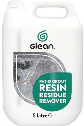 GLEAN Patio Grout Resin Residue Remover | 5 Litre | Non-Caustic Grout Haze Remover for Porcelain & Natural Stone | Spot Cleaner | Removes Epoxy, Acrylic & Silicone from Brush-In Compounds