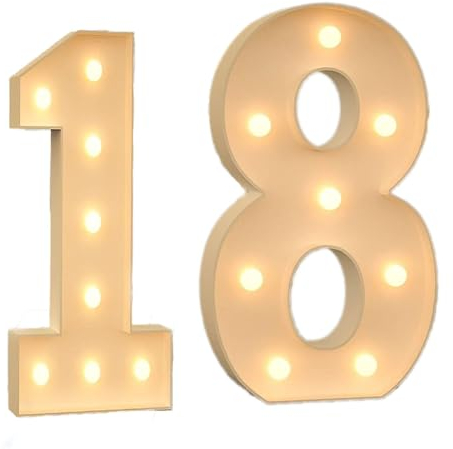 4 Fuß Festzelt-Zahlen 0–9, Mosaik-Zahlen, Riesige, Vorgeschnittene, Ausgeschnittene Rahmen-Schaumstoffplatte For 2024, Abschluss, Hochzeit, Party, Geburtstag, Jahrestag ( Color : Number 18 , Size : 12