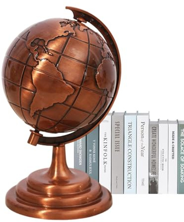 Dekorativer Globus | Weltkarte im Vintage-Stil | Vintage-Legierung Globus der Welt | Moderne Globus-Dekoration für pädagogische Schule, Heimdekoration