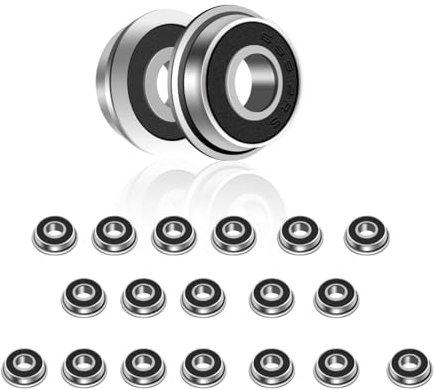 ANGEEK 20 Stück F695-2RS 5 mm x 13 mm x 4 mm Flansch,doppelt geschützte Rillenkugellager für VORON Mobius 2/3 3D-Drucker,DIY,verschiedene mechanische Geräte, etc.…