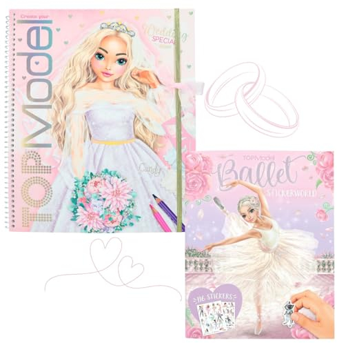 TOPModel Create your Wedding Malbuch + Stickerworld Ballet