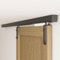 Kit de quincaillerie pour porte de grange coulissante de 2 m/203,2 cm, kit de montage au plafond pour porte de grange intérieure et extérieure, très résistant, glisse facilement silencieusement,