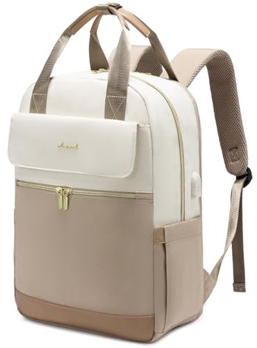 LOVEVOOK Rucksack Damen Groß, 17 Zoll Laptop Schulrucksack Teenager mit Laptopfach, Elegant Reiserucksack Arbeitstasche Lehrertasche, Wasserdicht Handgepäck Damen Rucksack Modern für Büro Uni Reise