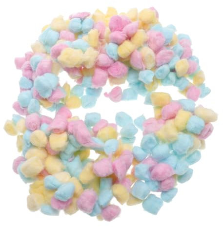 WOONEKY Palline Colorate Per Pulizia Del Dei Ragazzo Ragazza Ragazza Piccole Dimensioni e Morbide Al Per Struccarsi o Lavoretti Artigianali