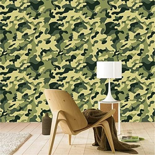 3D-Tapete mit grünem Camouflage-Muster, für Wohnzimmer, Sofa, Schlafzimmer, Esszimmer, Heimdekoration, 150 x 105 cm