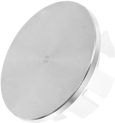 Edelstahl Überlaufabdeckung für Waschbecken, 22mm Loch, Silber | Dekorative Kappe mit Einfacher Montage, Spritzschutz, Passend für Keramikbecken und Spülen