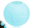 Lampenschirm, Bambus Laterne Rund, Ø 20cm Papierlaterne Classic Gerippter Lampenschirm-Hängelampe, Lampenschirm Deko Ballform für Party Garten Hochzeit Geburtstage Halloween Dekoration (Himmelblau)