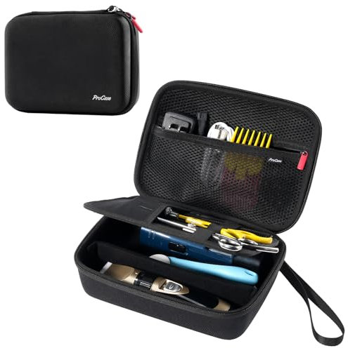 ProCase Tragetasche für Hundeschermaschinen, Tierhaarschneidemaschine Schermaschine Tasche Klingentasche für Hund Katze Aufbewahrungsbox für Trimmer und Zubehör Klingenetui -Schwarz