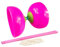 EHJRE Diabolo Chinois Ensemble Diabolo Balle Jouet Multifonction Triple Roulement Diabolo Chinois Diabolo Jouet Ensemble pour Enfants âgés, Rose