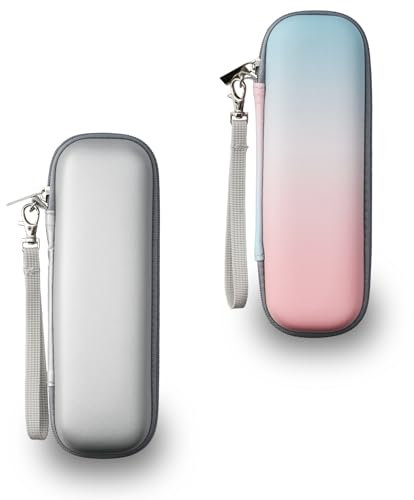 YoHyien 2 Pezzi Custodia Spazzolino Elettrico per Oral B iO/Oral B Pro/Philips Sonicare, Portatile Porta Spazzolino Elettrico da Viaggio, Astuccio Protettivo Rigido per Viaggio (Argento + Gradiente)