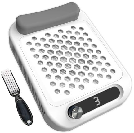 CGBE Aspirateur de Poussière d'ongles: 12000RPM Aspirateur de Poussière d'ongles avec 2 Filtres Puissant Aspirateur Professionnel de Poussière d'ongles et Aspirateur Ménager. (YXW601) (White)