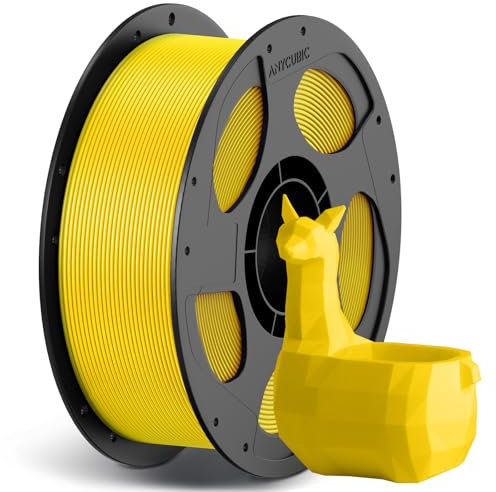 ANYCUBIC Hohe Geschwindigkeit PLA Filament 1.75mm, Refill Filament und Spool Kit,Bis zu 600 mm/s High Speed 3D Drucker Filament, Intelligente Identifikation, HS PLA Gelb