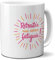 DECOHO - Mug en céramique Retraitée mais jamais fatiguée, 33 cl - Imprimé en France - Blanc