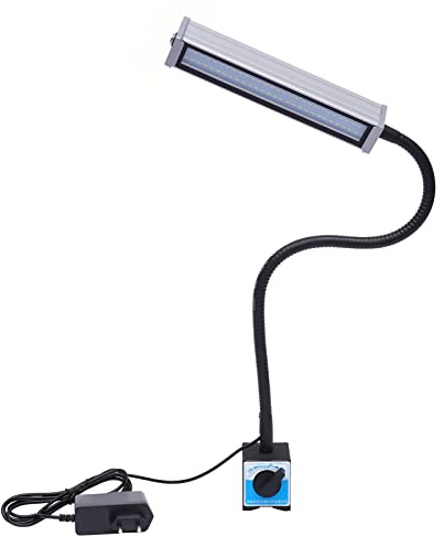 JDBDU Lampe magnétique avec pied magnétique, courbure à 360°, lampe d'atelier, 10 W, 220 V, lampe de travail magnétique, col de cygne flexible, lumière pour couture, CNC, machines-outils, bancs de