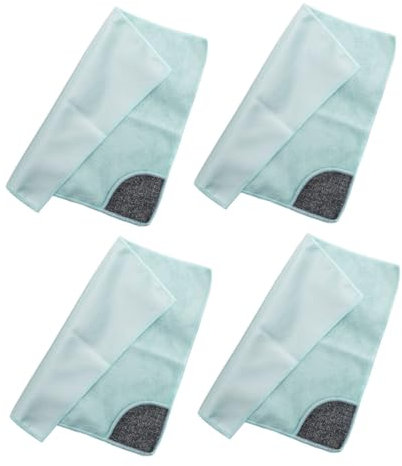 FRCOLOR 4stücke Küchengeschirrtuch Aus Hochwertigem Fasermaterial Nicht Fettend Für Geschirrreinigung Tellerspülen Glaswaren Abwaschen Langlebig Und Schnell Trocknend