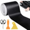 Car Sill Protectors Strips, 1PCS Car Door Sill Protector, Black Carbon Fiber Wrap Film Door Protector with Scraper Scissors for SUV/Truck(7cmx5m)