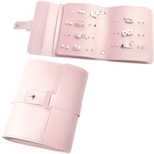 TRLREQ Earring Storage Earrings Folder Small Book Storage Bags Practical Stud Earrings Jewellery Box Jewellery Organiser Portable PU
