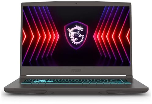 msi Thin 15 Gaming Laptop, Intel i5-13420H, 16 GB DDR4 RAM, 512 GB PCIe SSD, 15.6 FHD (1920x1080) 144Hz Display, Nvidia G-Force RTX 3050, Backlit Keyboard, W11 Home, Cosmos Gray