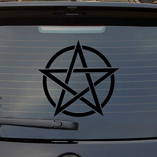 Hellweg Druckerei Pentagram Druidenfuß Gothic Auto Aufkleber Sticker Heckscheibenaufkleber