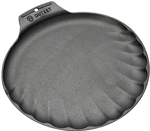 OUTSET Q173 Cast Iron Sauce Pot with Nesting Box Silicone Pastry Brush