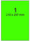 Farbige Etiketten auf A4 Bogen, neongrün - 210 x 297 mm - 100 Papier Aufkleber auf 100 Blatt, selbstklebende Laser-Etiketten fluorisierend leuchtfarbig
