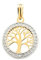Colgante Oro bicolor Redondo calado Arbol de la Vida (9kts) - Estuche Regalo - Certificado de Garantía - Mondepetit