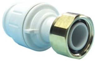 Primaflow 90003149 JG Speed Fit Straight Tap Connector, White, 15 x 1/2-Inch