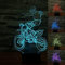 Optical Illusions 3D Motorrad Stunt Nacht Licht LED Lampen Tolle 7 Farbwechsel Berühren Tabelle Schreibtisch USB-Kabel für Kinder Schlafzimmer Geburtstagsgeschenke Geschenk