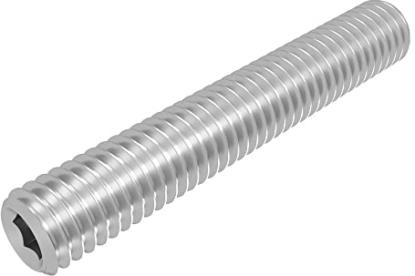 Tornillo de fijación SECCARO con punta cónica M8 x 50 mm, acero inoxidable V2A VA A2, DIN 913 / ISO 4026, hexágono interior, 20 piezas