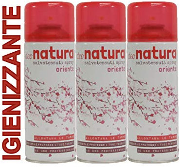Rampi Oriente higienizante en spray desodorante para tejidos, ambiente, zapatos, gimnasio, 3 x 400 ml