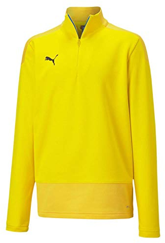 PUMA Kinder teamGOAL 23 Training 1/4 Zip Top Jr Trainingsoberteil, Cyber Yellow-Spectra Yellow, 176