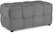 Homestyle4u 1927, Hocker Sitzhocker Grau Polster, 2-Sitzer Sitzbank Polsterhocker Sitzwürfel