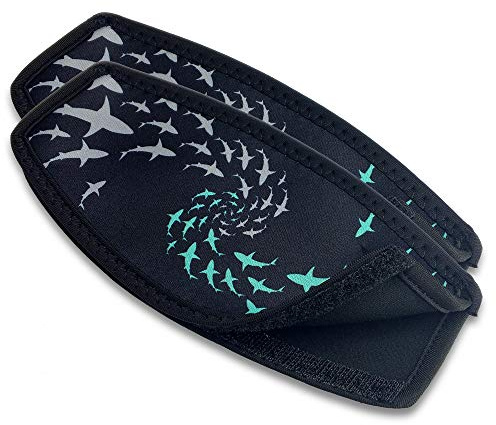 Flow Scuba Gear Diving Slap Strap with Hook and Loop Fastener - Neoprene Cover for Dive and Snorkel Mask Straps
