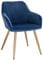 Lestarain Esszimmerstühle 1er Set, für Esszimmer Wohnzimmer Küche, Küchenstühle gepolstert mit Armlehne Metallbeine, Sitzfläche aus Samt, Blau