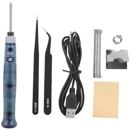 Electric Soldering Iron, Portable Soldering Iron Kit, Mini USB Soldering Iron Repair Tool, 50-480 ℃, Rapid Heating