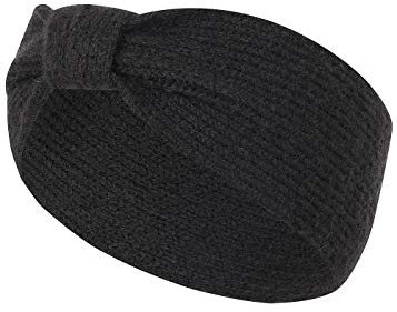ONLY Damen Strick Stirnband Knoten vorne schwarz