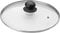 D.I.L Stainless Steel Vented Silver & Black Glass Saucepan Cover Lid POT PANS (24CM)
