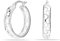 LeCalla Sterling Silver Jewelry KLEINES Herz Filigrane Leichte Creolen mit Klickverschluss für Damen s