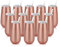 Lot de 12 verres à champagne sans pied isothermes de 177 ml, verres à champagne à double isolation, verres à champagne incassables pour amis, anniversaire, Noël, mariage (or rose)
