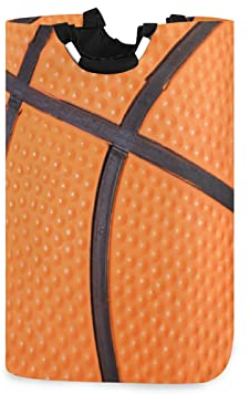 Linomo Basketball Ball Wäschekorb Wasserdichter faltbar Wäschesack Kleiderkorb zur Aufbewahrung von Kleidung Kinderspielzeug in Haus, Schlafzimmer, Bad, Büro