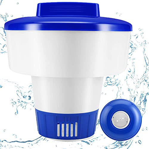 MeisterPool Dosierschwimmer für 200g Tabletten - Pool Chemischen Spender Chlor Dosierer, mit Einstellbare Belüftungsöffnungen